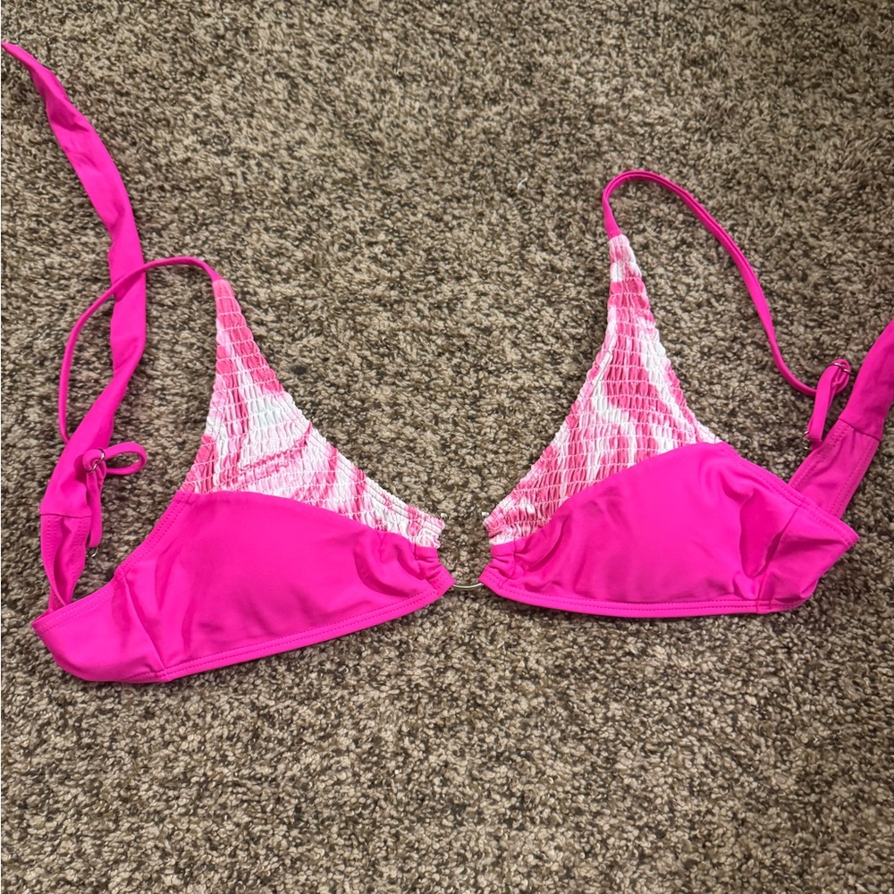 Pink Triangle Bikini Top